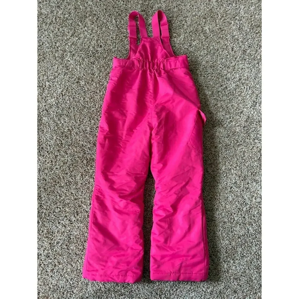 Swiss+Tech Girls Snow Overalls Pink sz 6/6x side pocket